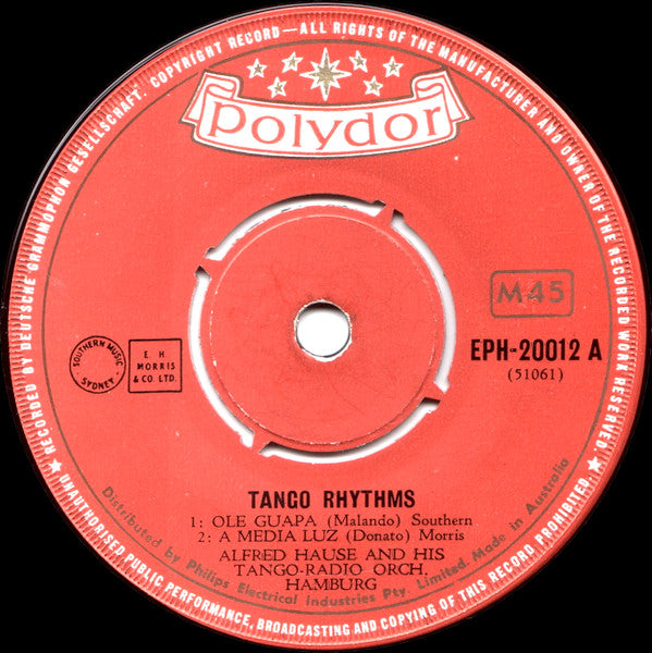 Alfred Hause with the Radio-Tango-Orchester Hamburg : Tango Rhythms (7", EP)