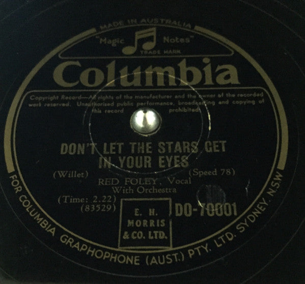 Red Foley With The Nashville Dixielanders : Alabama Jubilee / Don't Let The Stars Get In Your Eyes (Shellac, 10")