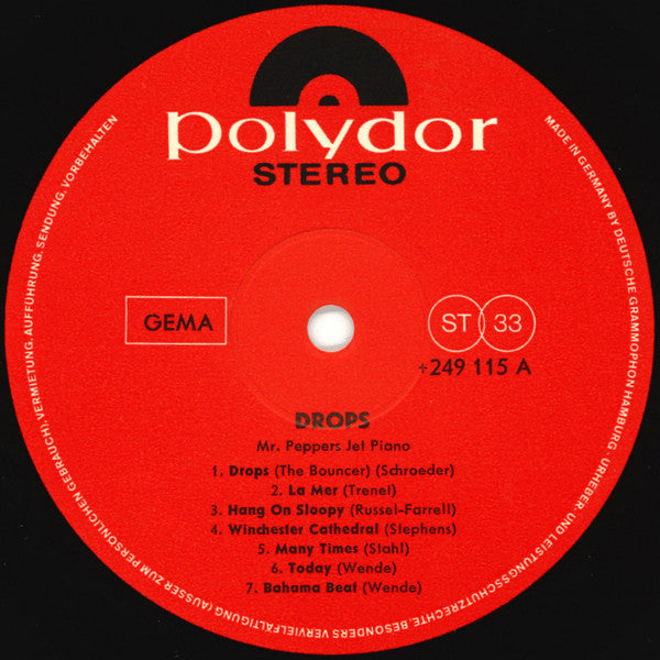 Mr. Pepper's Jet Piano : Drops (LP)