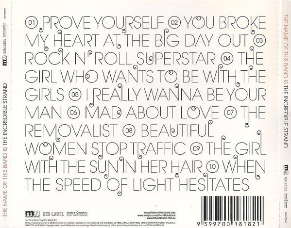 The Incredible Strand : The Name Of The Band Is (CD, Album)