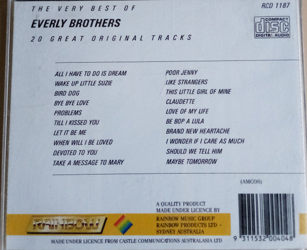 Everly Brothers : The Very Best Of Everly Brothers (CD, Comp)