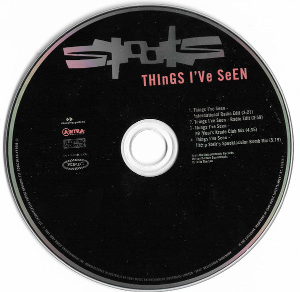 Spooks : Things I've Seen (CD, Single)