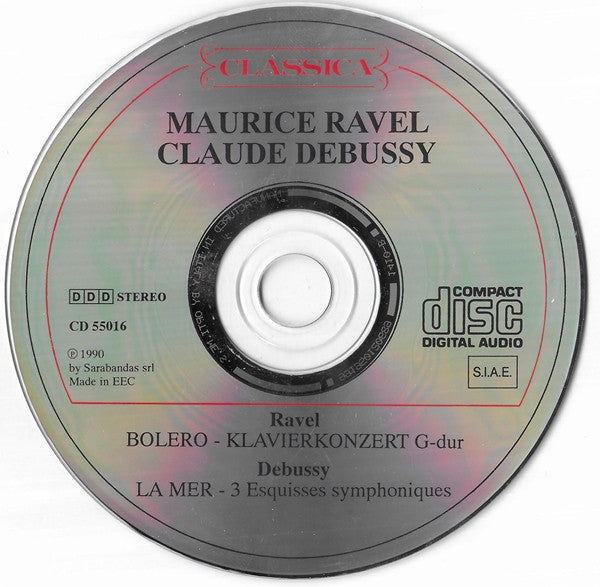 Maurice Ravel / Claude Debussy - Simfonični Orkester RTV Ljubljana, Anton Nanut, Mee Chou Lee, Philharmonia Slavonica, Alfred Scholz : Bolero / Klavierkonzert G-Dur / La Mer (CD, Comp, RE)