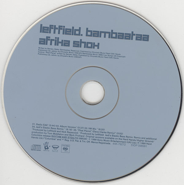 Leftfield . Afrika Bambaataa : Afrika Shox (CD, Maxi)