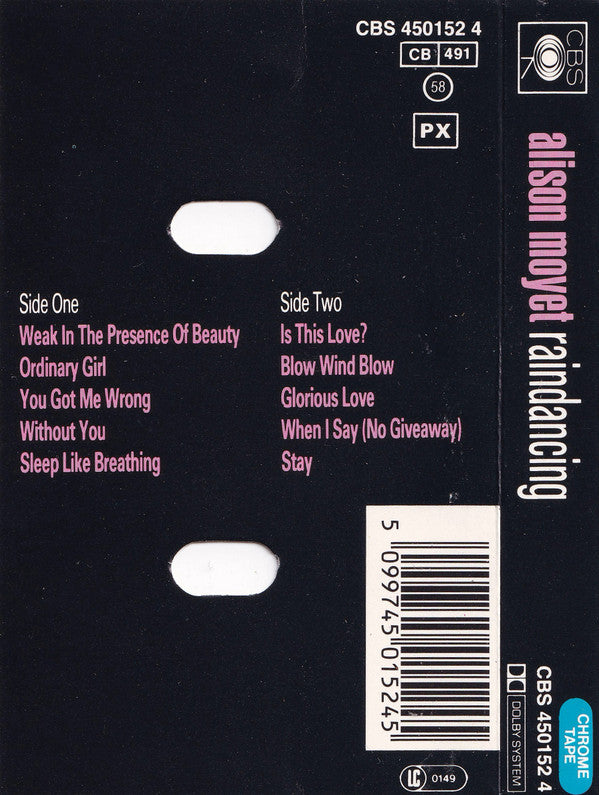 Alison Moyet : Raindancing (Cass, Album)