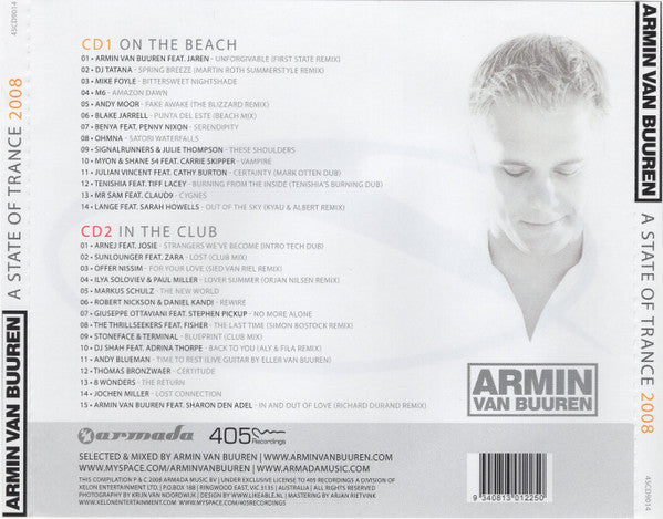 Armin van Buuren : A State Of Trance 2008 (2xCD, Comp, Mixed)