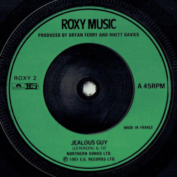 Roxy Music : Jealous Guy (7", Single, Fre)