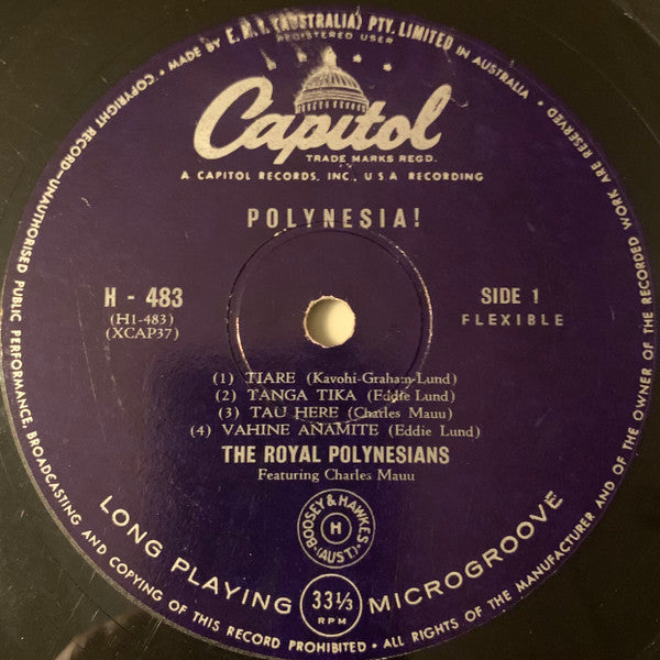 The Royal Polynesians Featuring Charles Mauu : Polynesia! - Native Songs And Dances From The South Seas (10", Album, Mono)