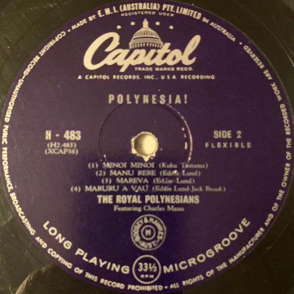 The Royal Polynesians Featuring Charles Mauu : Polynesia! - Native Songs And Dances From The South Seas (10", Album, Mono)