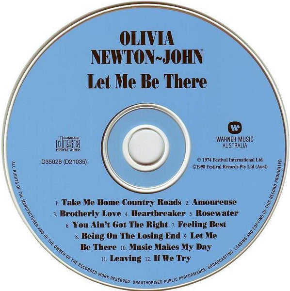 Olivia Newton-John : Let Me Be There (CD, Album, RE, RM)