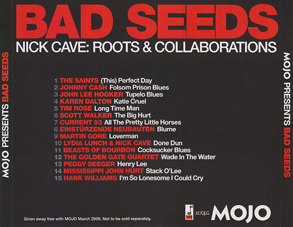 Various : Bad Seeds (Nick Cave: Roots & Collaborations) (Mojo Presents A 15 Track Celebration) (CD, Comp)