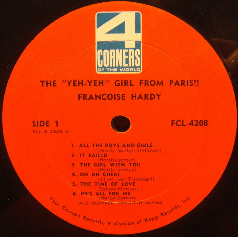 Françoise Hardy : The "Yeh-Yeh" Girl From Paris! (LP, Mono, All)