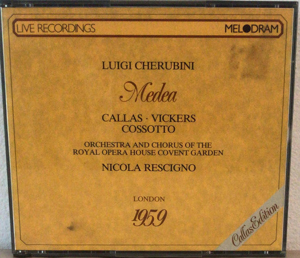 Luigi Cherubini, Maria Callas, Jon Vickers, Fiorenza Cossotto, Orchestra Of The Royal Opera House, Covent Garden And Chorus Of The Royal Opera House, Covent Garden : Medea (2xCD, Album)