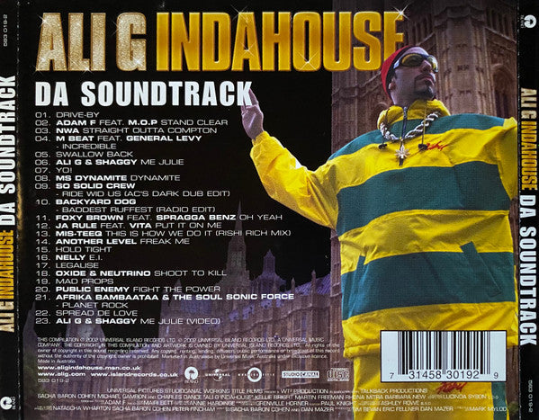 Various : Ali G Indahouse - Da Soundtrack (CD, Comp, Enh, P/Mixed)