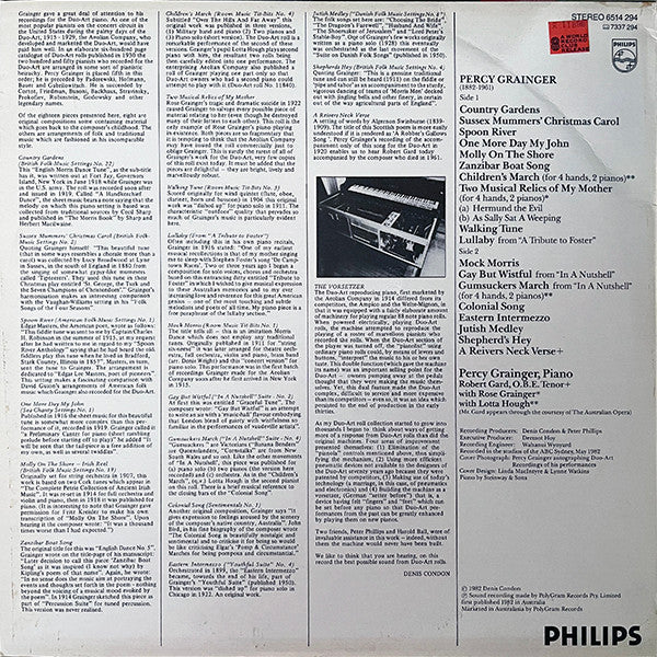 Percy Grainger : Grainger Plays Grainger (LP, Comp)
