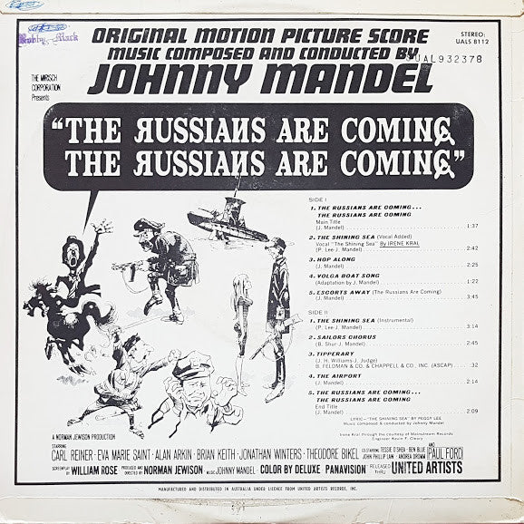 Johnny Mandel : The Russians Are Coming... The Russians Are Coming (Original Motion Picture Score) (LP, Album)