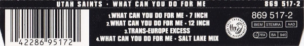 Utah Saints : What Can You Do For Me (CD, Single, Sli)