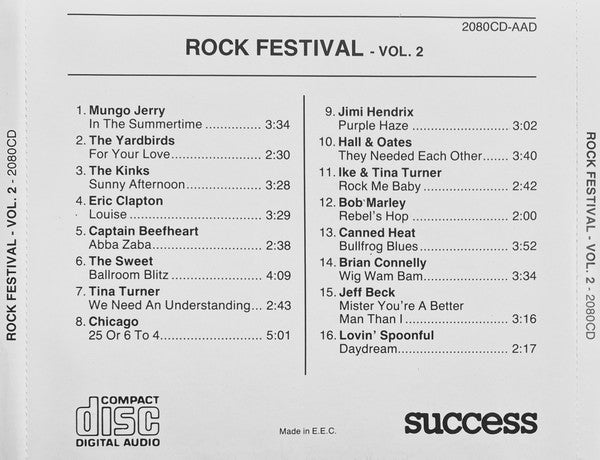 Various : Rock Festival - Vol. 2 (CD, Comp)