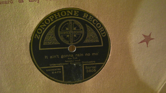 International Novelty Orchestra / Dizzy Trio : It Ain't Gonna Rain No Mo' / Hayseed Rag  (Shellac, 10")