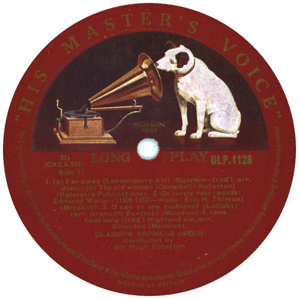 The Glasgow Orpheus Choir, Sir Hugh Roberton : Glasgow Orpheus Choir (10", Mono)