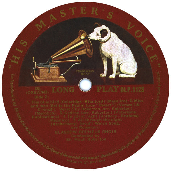 The Glasgow Orpheus Choir, Sir Hugh Roberton : Glasgow Orpheus Choir (10", Mono)