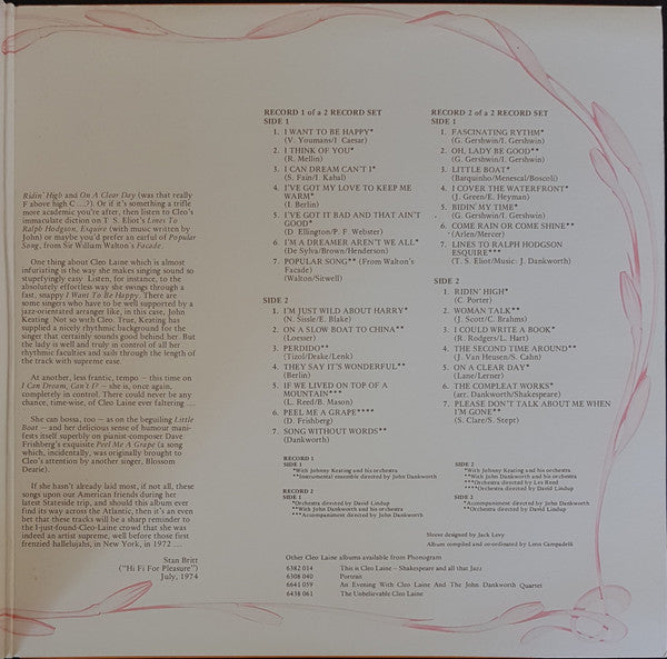 Cleo Laine : Spotlight On Cleo Laine (2xLP, Comp)