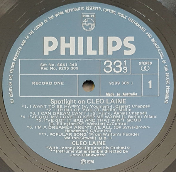 Cleo Laine : Spotlight On Cleo Laine (2xLP, Comp)