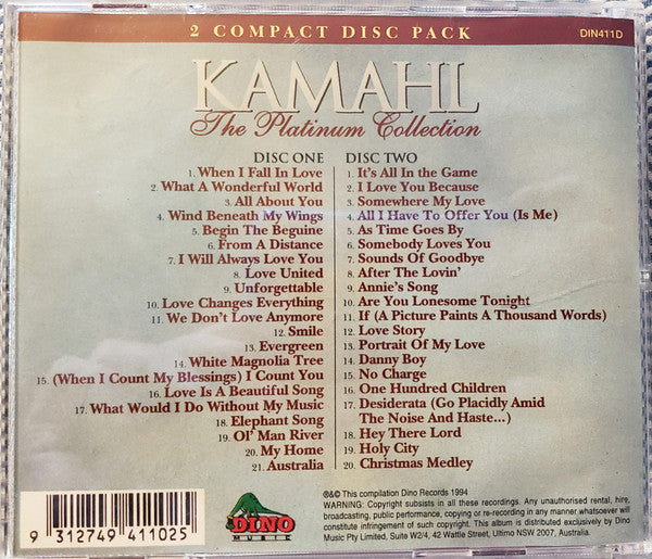 Kamahl : The Platinum Collection (2xCD, Comp)