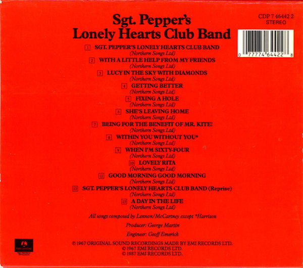 The Beatles : Sgt. Pepper's Lonely Hearts Club Band (CD, Album, RE, O-c)