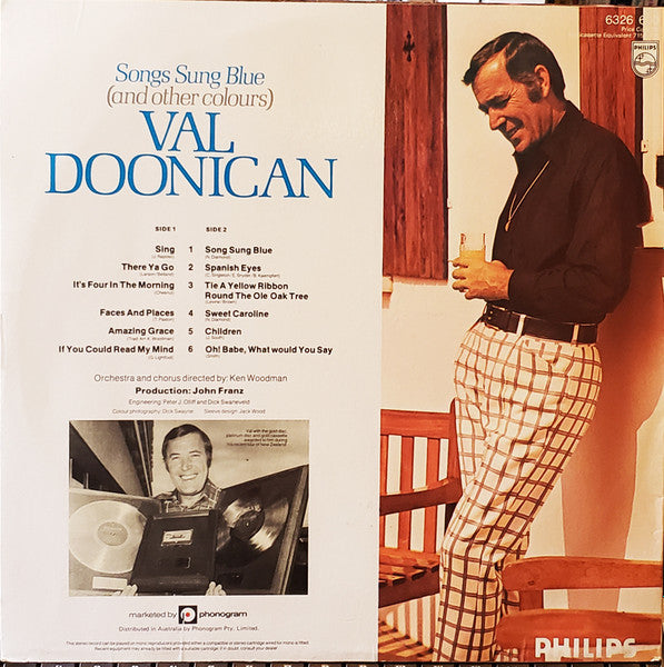Val Doonican : Songs Sung Blue (And Other Colours) (LP, Album)