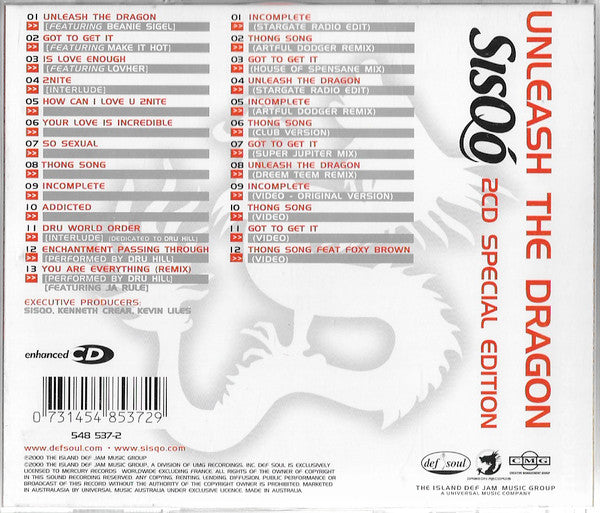 Sisqó* : Unleash The Dragon (2xCD, Album, Enh, S/Edition)