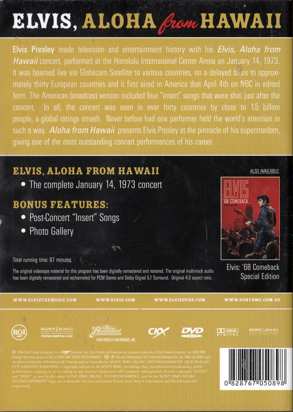 Elvis* : Aloha From Hawaii (DVD, S/Edition)