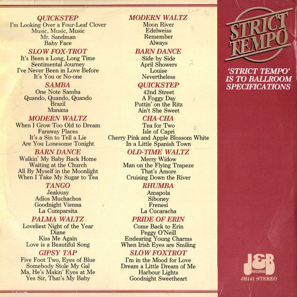 Unknown Artist : Strict Tempo (2xLP, Album)