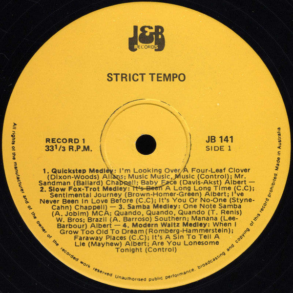 Unknown Artist : Strict Tempo (2xLP, Album)