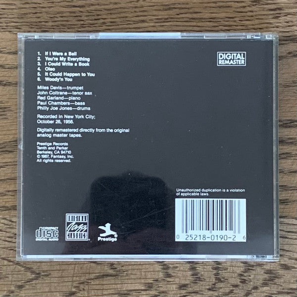 The Miles Davis Quintet : Relaxin' With The Miles Davis Quintet (CD, Album, Mono, RE, RM)