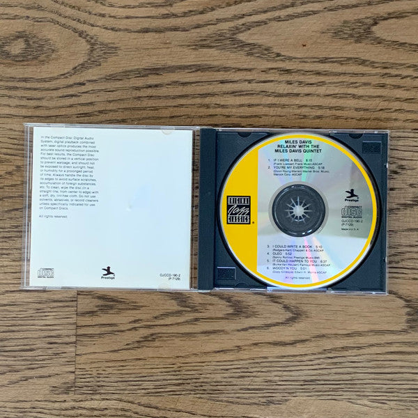 The Miles Davis Quintet : Relaxin' With The Miles Davis Quintet (CD, Album, Mono, RE, RM)