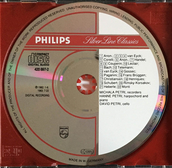 Michala Petri, Corelli*, Bach*, Paganini*, Rimsky-Korsakov* : Greensleeves (CD, PDO)