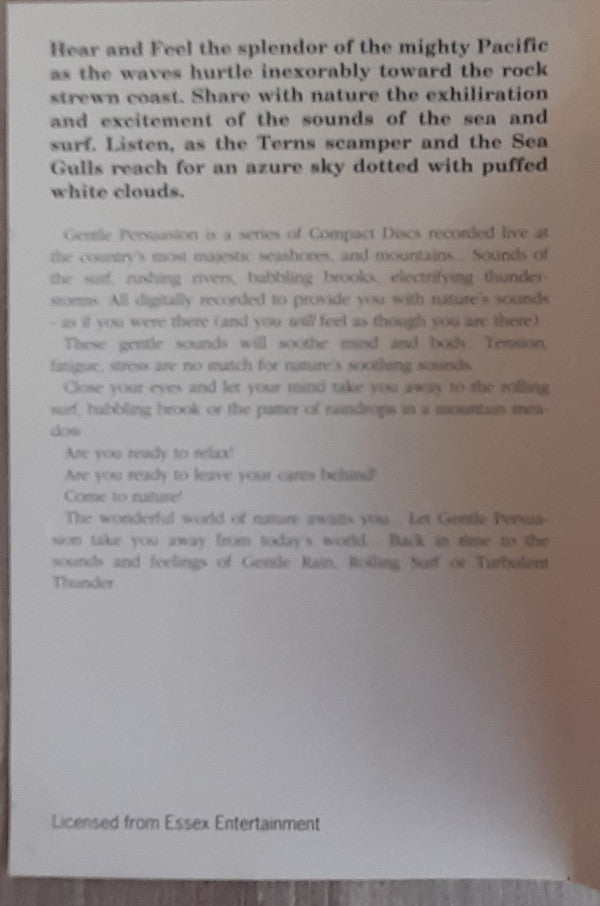 No Artist : The Sounds Of Nature - Pacific Shores - Sounds Of The Surf (Cass, Album, Dol)