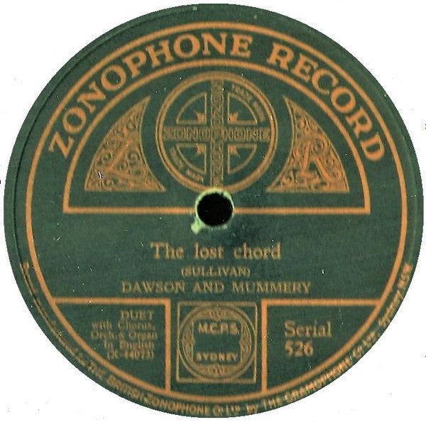 Dawson* And Mummery* : The Lost Chord / Watchman! What Of The Night? (Shellac, 10")