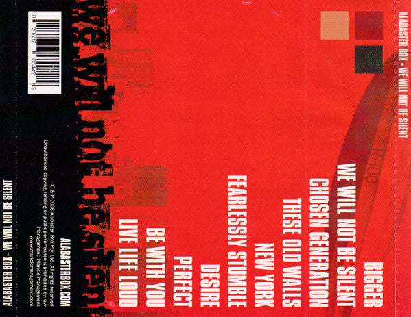Alabaster Box (2) : We Will Not Be Silent (CD, Album)