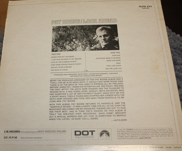 Pat Boone : Look Ahead (LP, Album)