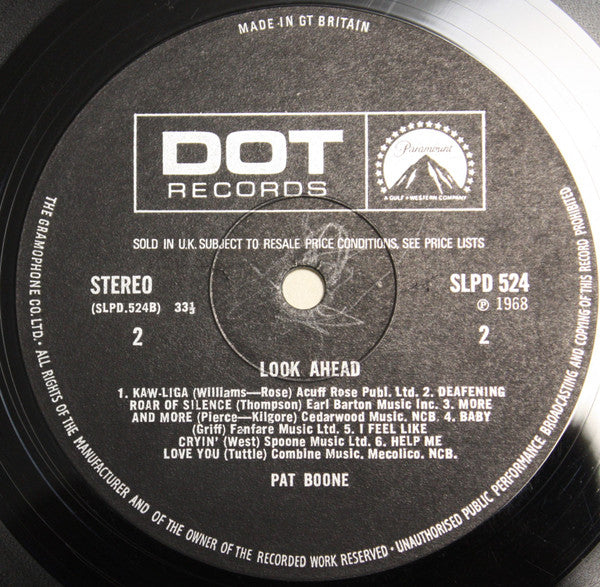 Pat Boone : Look Ahead (LP, Album)