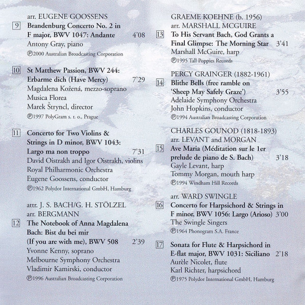 Various : Contented Rest (The Timeless Music Of J.S. Bach) (CD, Comp)