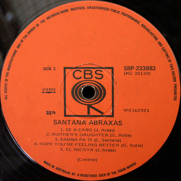 Santana : Abraxas (LP, Album)