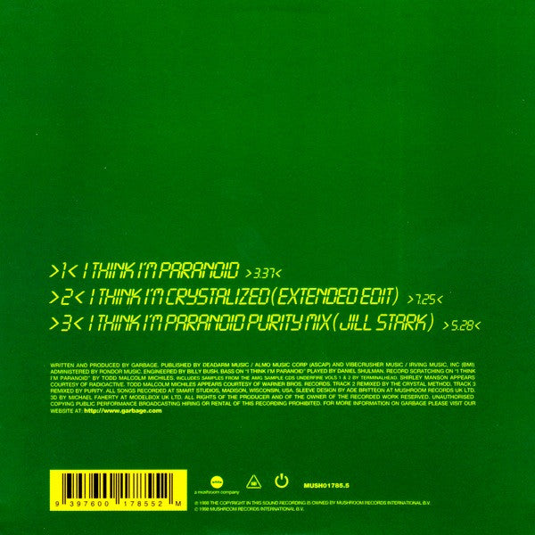 Garbage : I Think I'm Paranoid (CD, Single)