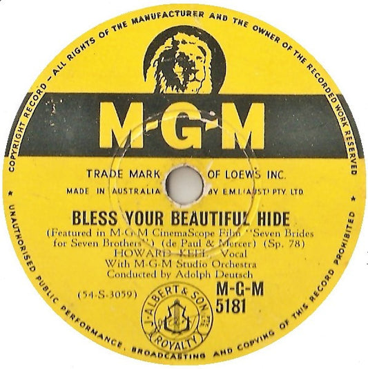 Howard Keel : Bless Your Beautiful Hide / Sobbin' Women (Shellac, 10")