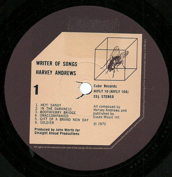 Harvey Andrews : Writer Of Songs (LP, No )