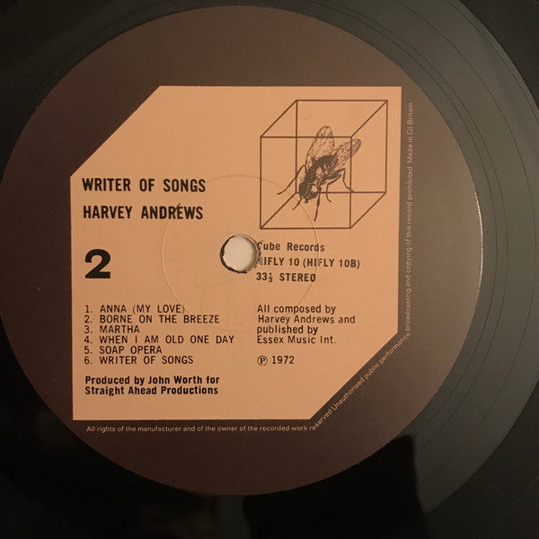 Harvey Andrews : Writer Of Songs (LP, No )