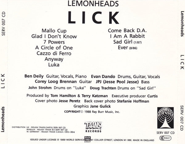Lemonheads* : Lick (CD, Album)
