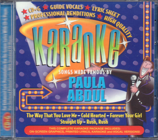 Unknown Artist : Karaoke Songs Made Famous By Paula Abdul (CD, Album)